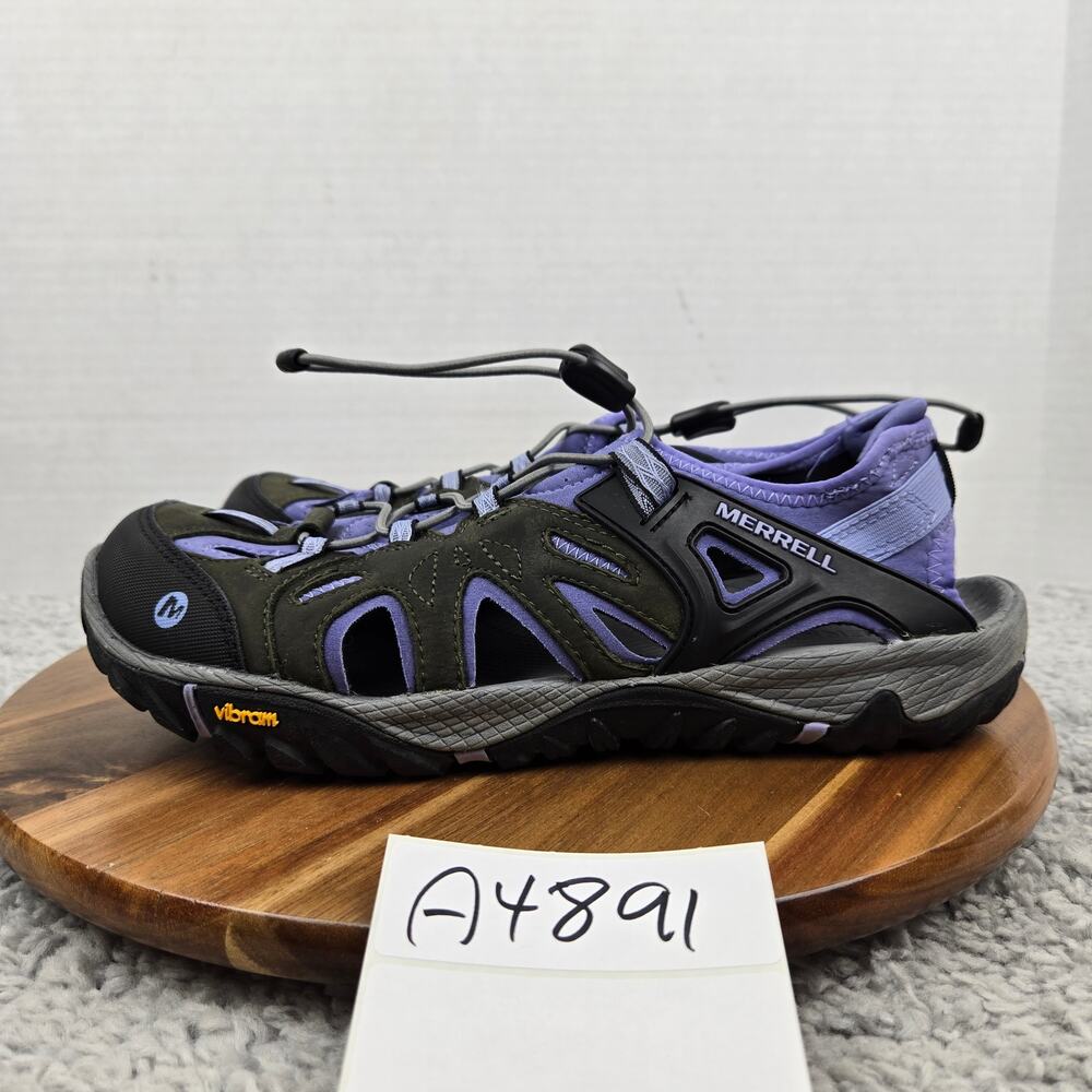 Merrell Womens 11 All Out Blaze Sieve Gray Purple Water Outdoor Hiking Sandals